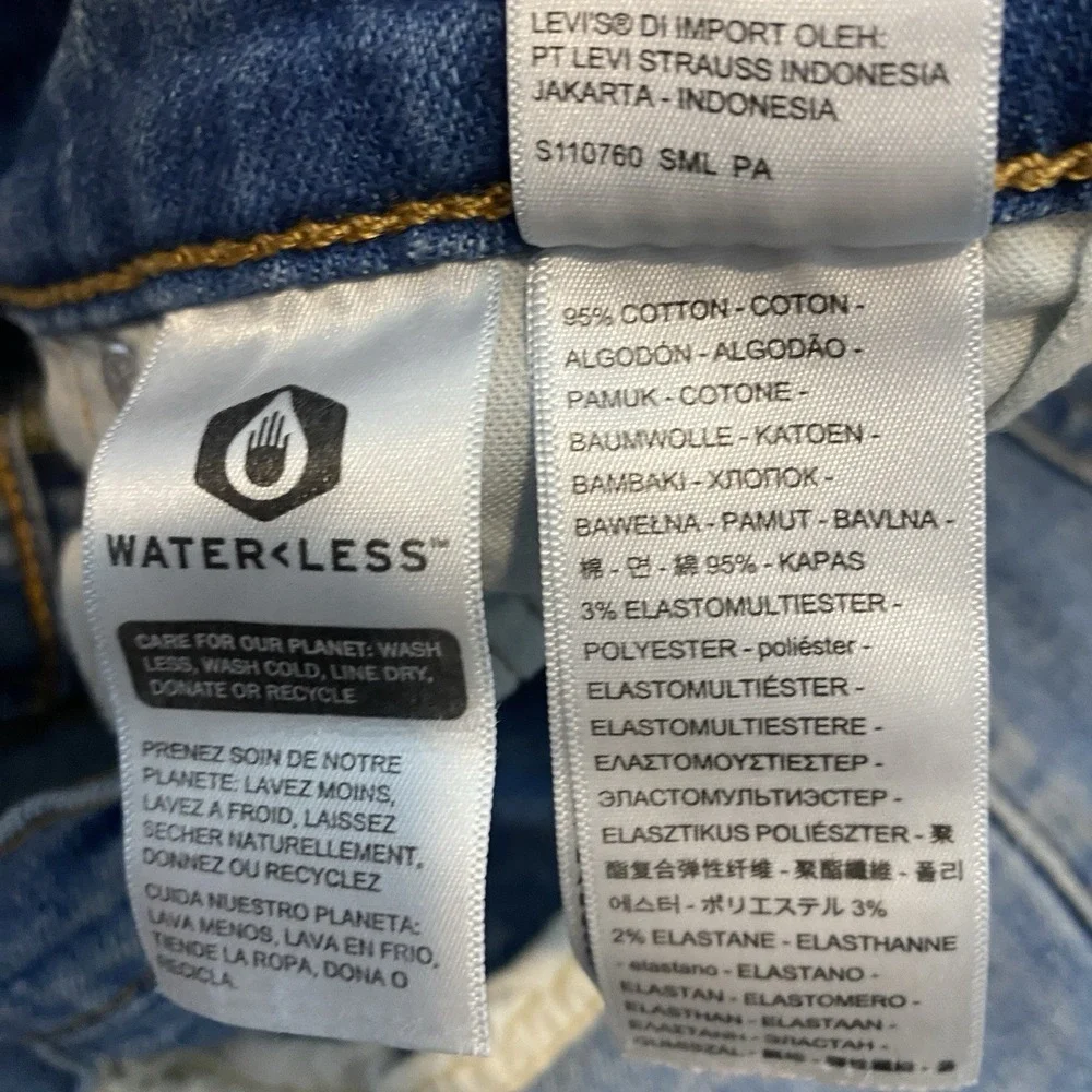 Levis 505 Jeans Mens Size 36x32 Straight Leg Blue Medium Wash Distressed Denim‎